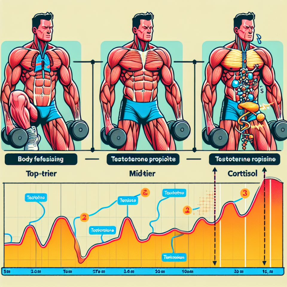 Comment le propionate de testostérone modifie-t-il le taux de cortisol après l'entraînement ?