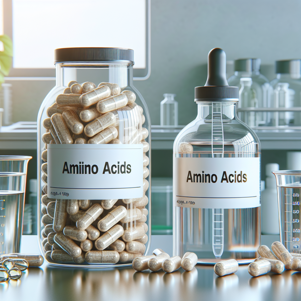 Comparaison des acides aminés en capsules et en liquide